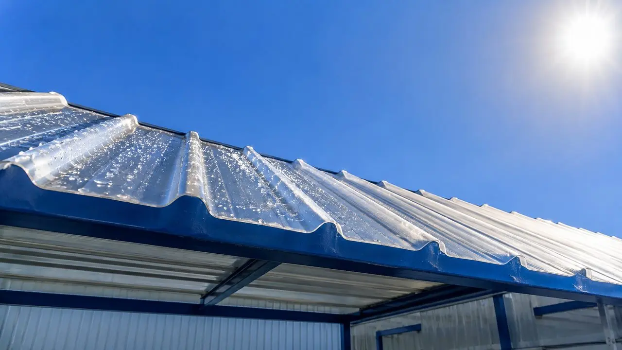 Telha de fibra de vidro resistente ao sol e à chuva